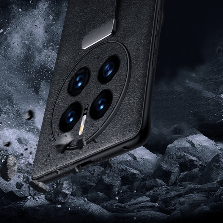 For Huawei Mate 50 Pro SULADA Cool Series PC + Leather Texture Skin Feel Shockproof Phone Case(Orange) - Huawei Cases by SULADA | Online Shopping South Africa | PMC TechLife | Buy Now Pay Later Mobicred