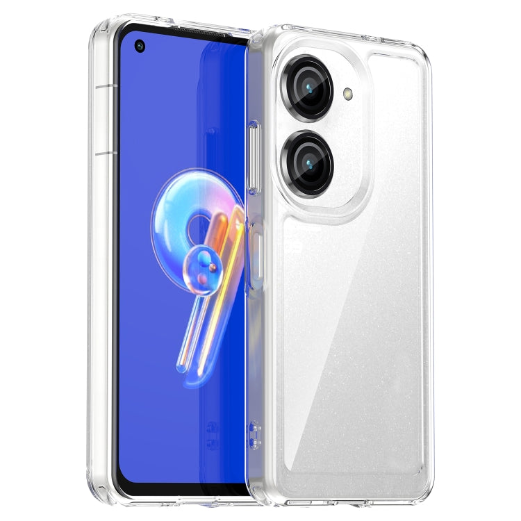 For Asus ZenFone 9 Colorful Series Acrylic + TPU Phone Case(Transparent) - free shipping - PMC TechLife - Order now!