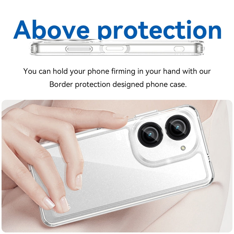 For Asus ZenFone 9 Colorful Series Acrylic + TPU Phone Case(Transparent) - free shipping - PMC TechLife - Order now!