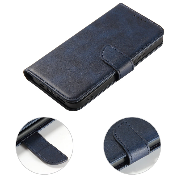 For iPhone 14 Calf Texture Buckle Flip Leather Phone Case (Blue) - iPhone 14 Cases by PMC TechLife | Online Shopping South Africa | PMC TechLife | Buy Now Pay Later Mobicred
