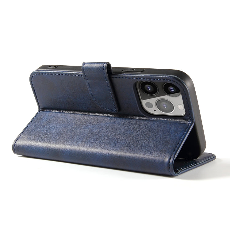 For iPhone 14 Calf Texture Buckle Flip Leather Phone Case (Blue) - iPhone 14 Cases by PMC TechLife | Online Shopping South Africa | PMC TechLife | Buy Now Pay Later Mobicred
