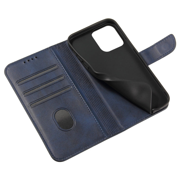 For iPhone 14 Calf Texture Buckle Flip Leather Phone Case (Blue) - iPhone 14 Cases by PMC TechLife | Online Shopping South Africa | PMC TechLife | Buy Now Pay Later Mobicred