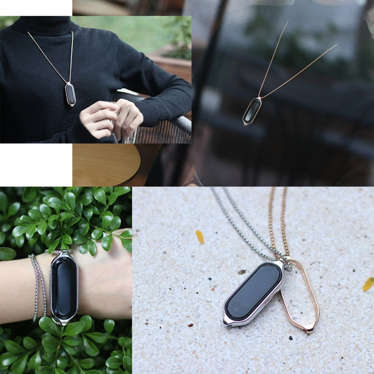 For Xiaomi Mi Band 7 / 7 NFC MIJOBS Metal Pendant Stainless Steel Watch Necklace (Silver) - free shipping - PMC TechLife - Order now!