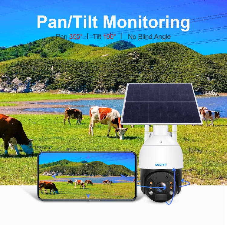 ESCAM QF624 3MP HD IP66 Waterproof WiFi Solar Panel PT IP Camera without Battery - free shipping - PMC TechLife - Order now!