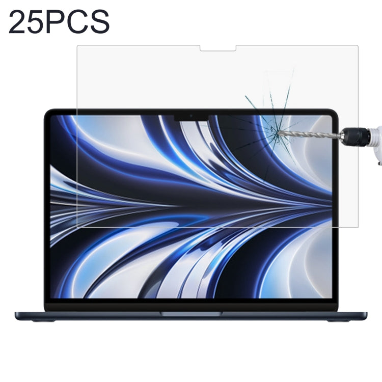 25 PCS 9H Explosion-proof Tempered Glass Film For MacBook Air 13.6 inch A2681 2022, No Retail Package - Screen Protectors by PMC TechLife | Online Shopping South Africa | PMC TechLife