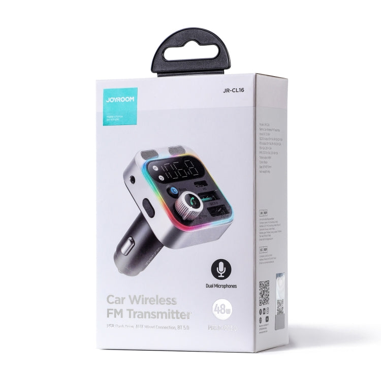JOYROOM JR-CL16 48W Bluetooth 5.0 Car Wireless FM Transmitter(Silver) - free shipping - PMC TechLife - Order now!
