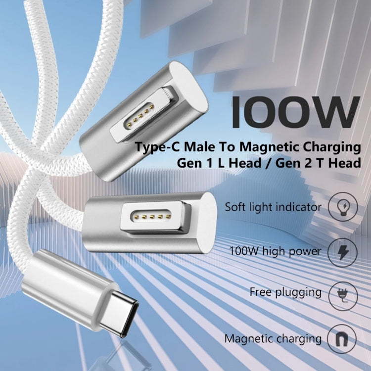 100W 5 Pin MagSafe 2 (T-shaped) to USB-C / Type-C PD Charging Cable, Cable Length: 1.8m - Cable & Adapter by PMC TechLife | Online Shopping South Africa | PMC TechLife