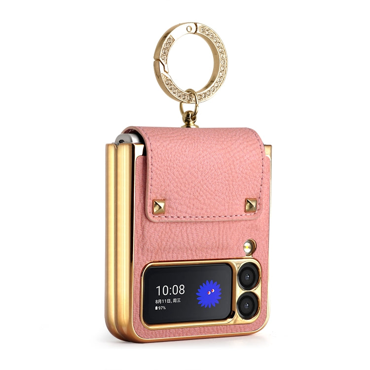 For Samsung Galaxy Z Flip3 5G GKK Colorful PU Phone Case with Ring Holder(Pink) - free shipping - PMC TechLife - Order now!