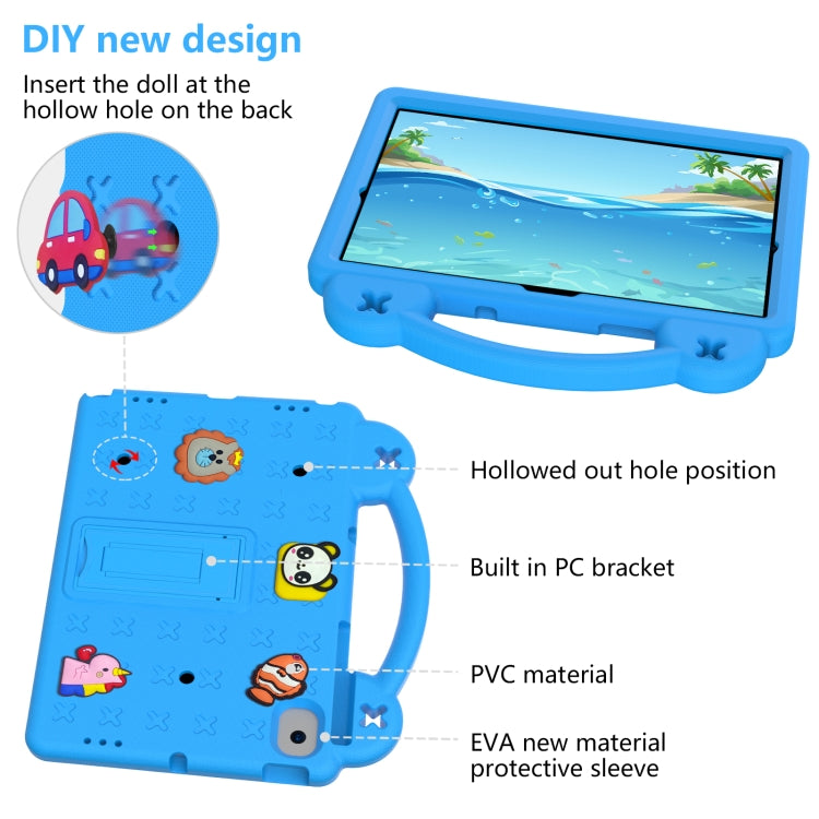 Handle Kickstand Children EVA Shockproof Tablet Case For Samsung Galaxy Tab A8 10.5 2022/2021 / Lenovo Tab M10 Plus 3rd Gen TB125FU 2022 10.6 inch / Huawei MatePad Pro 2021/2019 / Nokia T20 10.36 2021(Sky Blue) - free shipping - PMC TechLife - Order now!