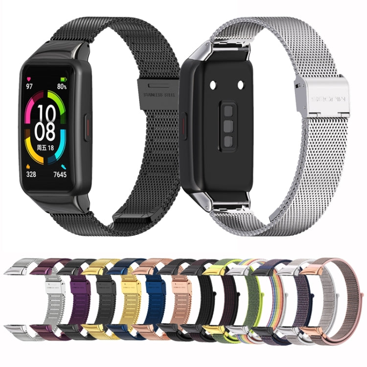 For Huawei Band 6 / Honor Band 6 / 7  Mijobs Breathable Nylon Watch Band(Midnight Blue Black) - Watch Bands by MIJOBS | Online Shopping South Africa | PMC TechLife | Buy Now Pay Later Mobicred