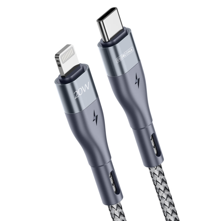 DUZZONA A1 PD 20W Type-C to 8 Pin Fast Charging Data Cable, Length: 1m(Grey) - free shipping - PMC TechLife - Order now!