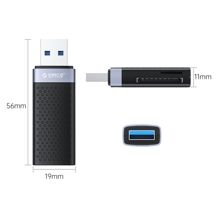 ORICO CS2T-A3 TF/SD Dual Port USB-A3.0 Dual Read Card Reader(Black) -  by ORICO | Online Shopping South Africa | PMC TechLife | Buy Now Pay Later Mobicred