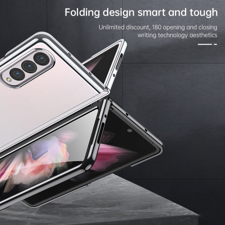 For Samsung Galaxy Z Fold4 SULADA Shockproof Plating PC Transparent Protective Case(Silver) - Galaxy Z Fold4 5G Cases by SULADA | Online Shopping South Africa | PMC TechLife