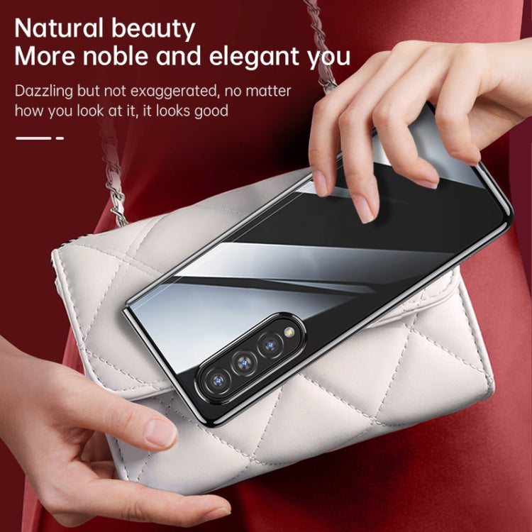 For Samsung Galaxy Z Fold4 SULADA Shockproof Plating PC Transparent Protective Case(Silver) - Galaxy Z Fold4 5G Cases by SULADA | Online Shopping South Africa | PMC TechLife