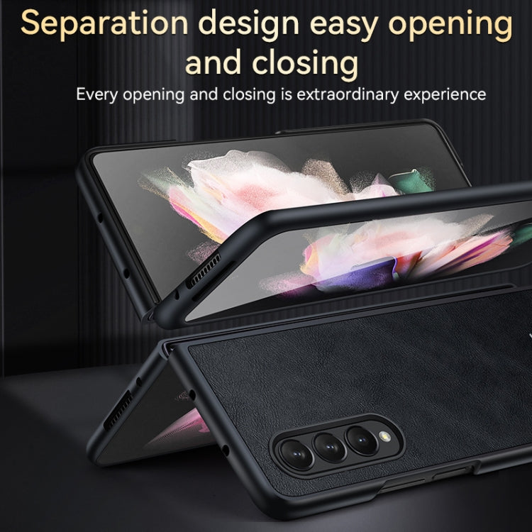 For Samsung Galaxy Z Fold4 SULADA Shockproof TPU + Handmade Leather Protective Case(Brown) - Galaxy Z Fold4 5G Cases by SULADA | Online Shopping South Africa | PMC TechLife