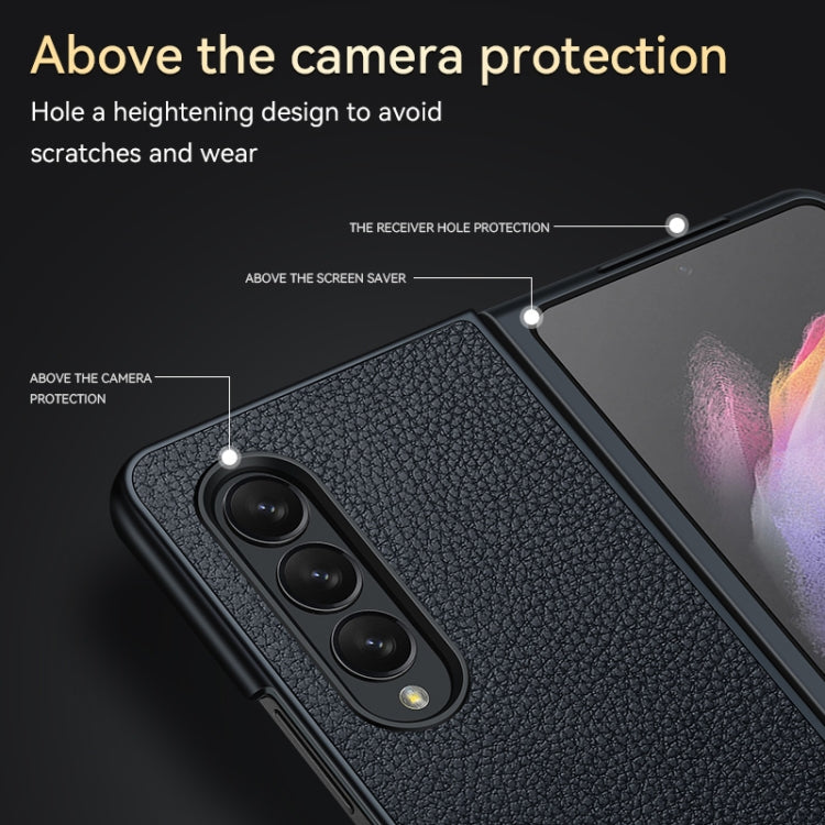 For Samsung Galaxy Z Fold4 SULADA Shockproof TPU + Handmade Leather Phone Case(Black) - Galaxy Z Fold4 5G Cases by SULADA | Online Shopping South Africa | PMC TechLife