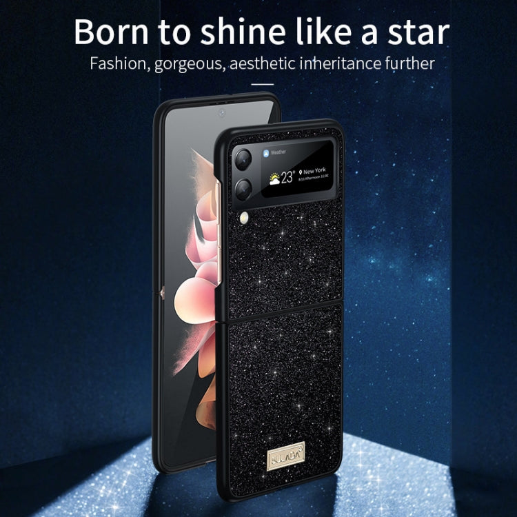 For Samsung Galaxy Z Flip4 SULADA Shockproof TPU + Handmade Leather Phone Case(Black) - free shipping - PMC TechLife - Order now!