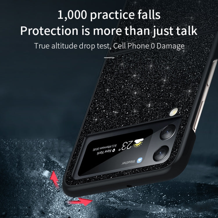 For Samsung Galaxy Z Flip4 SULADA Shockproof TPU + Handmade Leather Phone Case(Black) - free shipping - PMC TechLife - Order now!