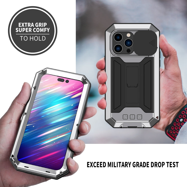 For iPhone 14 Pro Max R-JUST Shockproof Life Waterproof Dust-proof Case (Silver) - free shipping - PMC TechLife - Order now!