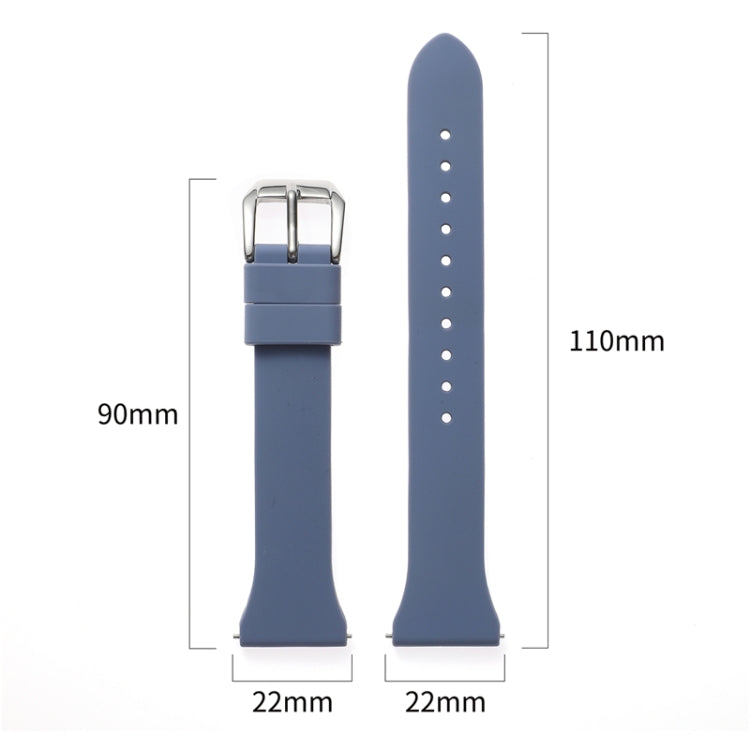22mm Universal T-buckle Silicone Watch Band(Pink Sand) - 22mm Bands by PMC TechLife | Online Shopping South Africa | PMC TechLife | Buy Now Pay Later Mobicred