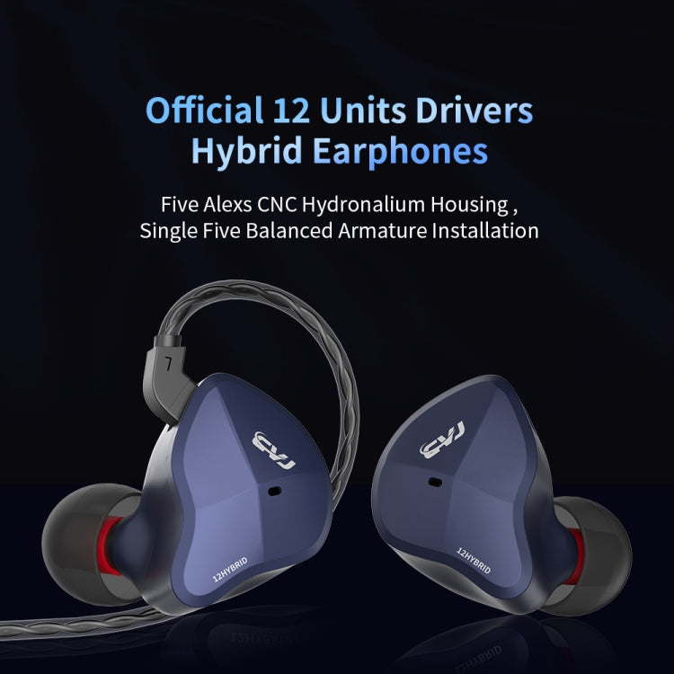 CVJ-CSN In-Ear Dual Magnetic Circuit Dynamic HIFI Wired Earphone, Style:With Mic(Blue) - free shipping - PMC TechLife - Order now!