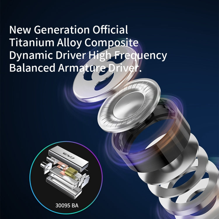 CVJ Angel Wings Hybrid Technology HiFi Music Wired Earphone No Mic - In Ear Wired Earphone by CVJ | Online Shopping South Africa | PMC TechLife | Buy Now Pay Later Mobicred