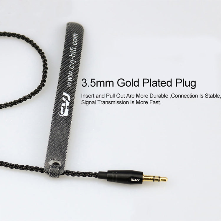 CVJ-V1 1.25m Oxygen-free Copper Silver Plated Upgrade Cable For 0.75mm Earphones, Without Mic - Cable & Splitter by CVJ | Online Shopping South Africa | PMC TechLife | Buy Now Pay Later Mobicred