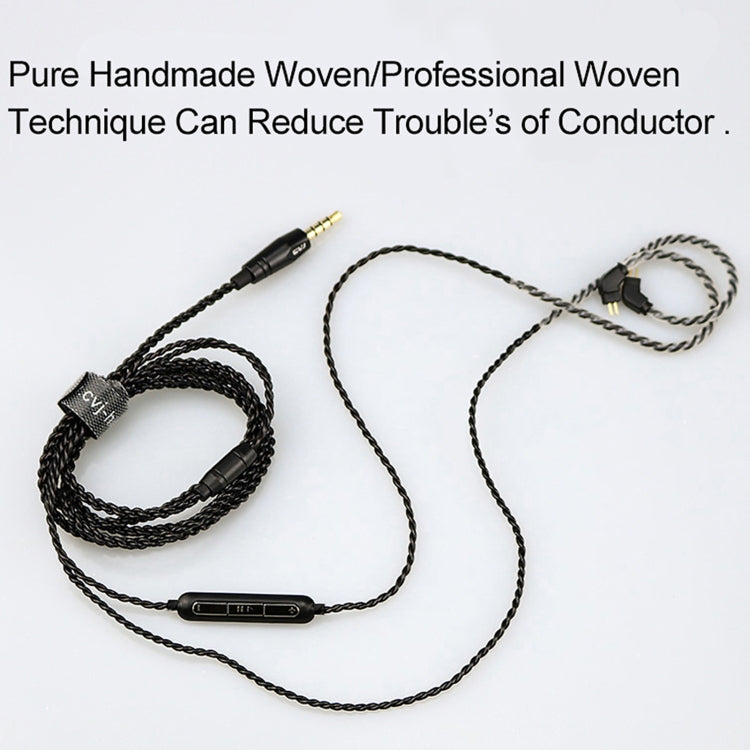 CVJ-V1 1.25m Oxygen-free Copper Silver Plated Upgrade Cable For 0.78mm Earphones, Without Mic - free shipping - PMC TechLife - Order now!