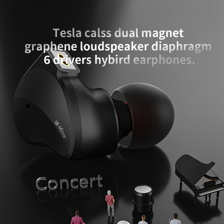 CVJ Mirror Hybrid Technology HiFi Music Wired Earphone No Mic(Blue) - free shipping - PMC TechLife - Order now!