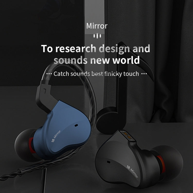 CVJ Mirror Hybrid Technology HiFi Music Wired Earphone With Mic(Black) - free shipping - PMC TechLife - Order now!