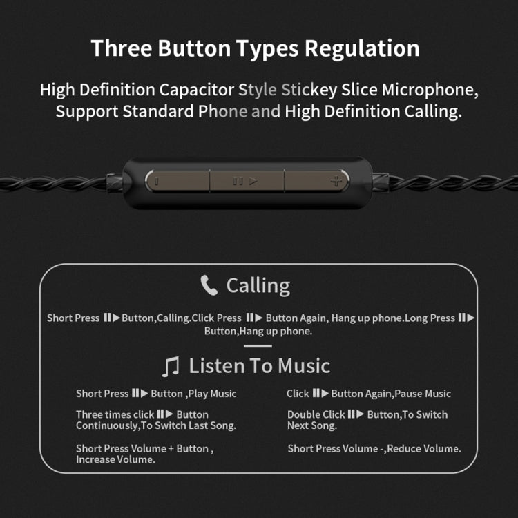 CVJ Mirror Hybrid Technology HiFi Music Wired Earphone With Mic(Black) - free shipping - PMC TechLife - Order now!