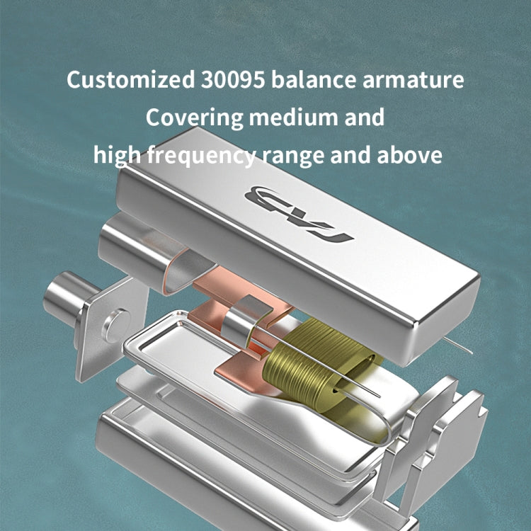 CVJ Hybrid Technology HiFi Music Wired Earphone With Mic(Moon) - In Ear Wired Earphone by CVJ | Online Shopping South Africa | PMC TechLife | Buy Now Pay Later Mobicred