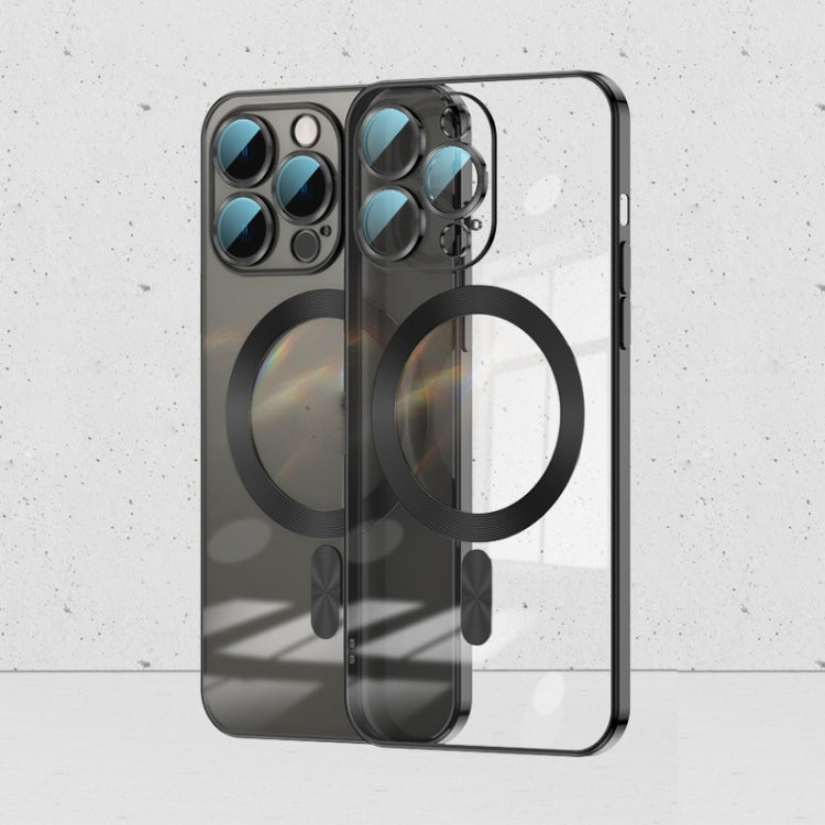 For iPhone 13 Pro Max Whorl Electroplated MagSafe Magnetic Phone Case (Black) - iPhone 13 Pro Max Cases by PMC TechLife | Online Shopping South Africa | PMC TechLife | Buy Now Pay Later Mobicred