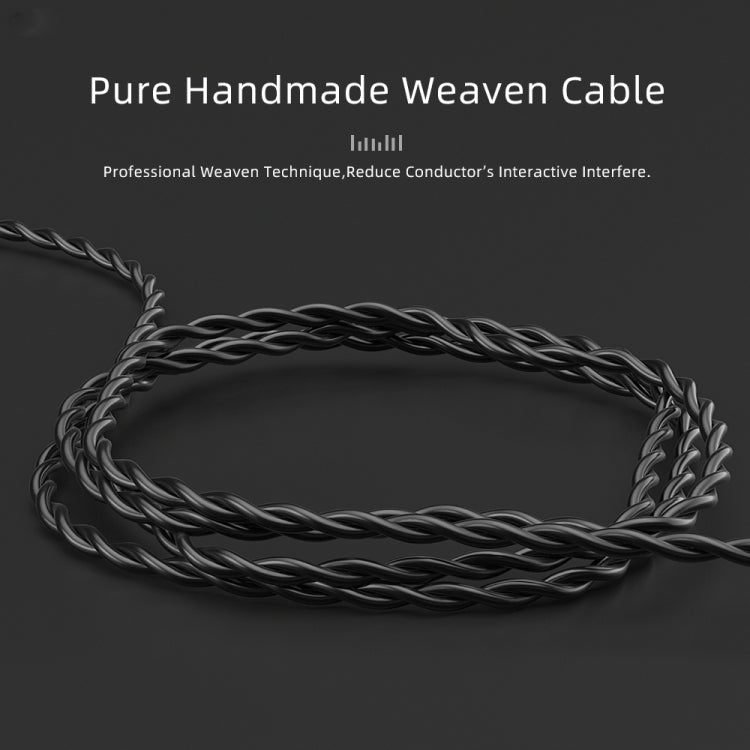 CVJ V2 1.25m Oxygen-free Copper Original 3.5mm Elbow Earphone Cable, Style:0.78mm No Mic(Black) - Cable & Splitter by CVJ | Online Shopping South Africa | PMC TechLife | Buy Now Pay Later Mobicred