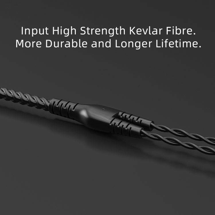 CVJ V2 1.25m Oxygen-free Copper Original 3.5mm Elbow Earphone Cable, Style:0.78mm No Mic(Black) - Cable & Splitter by CVJ | Online Shopping South Africa | PMC TechLife | Buy Now Pay Later Mobicred