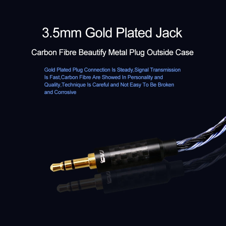 CVJ V3 1.2m 16 Cores Silver-plated 3.5mm Earphone Cable, Style:0.78mm(Silver) - Cable & Splitter by CVJ | Online Shopping South Africa | PMC TechLife | Buy Now Pay Later Mobicred