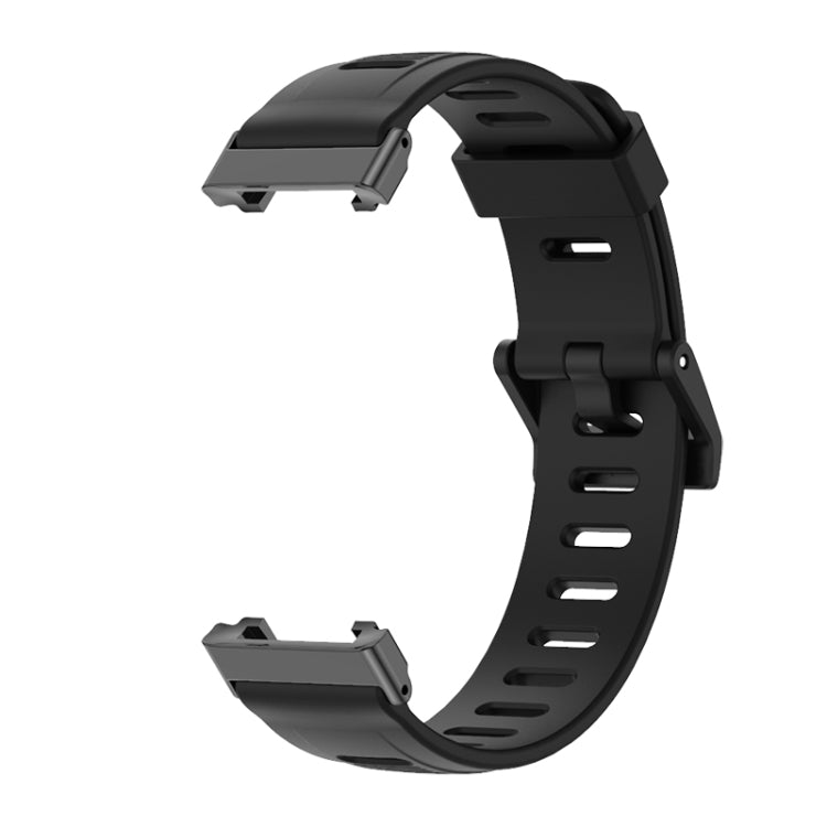 For Xiaomi Mi Band 7 Pro Mijobs Flat Hole TPU Watch Band(Black) - Watch Bands by MIJOBS | Online Shopping South Africa | PMC TechLife | Buy Now Pay Later Mobicred