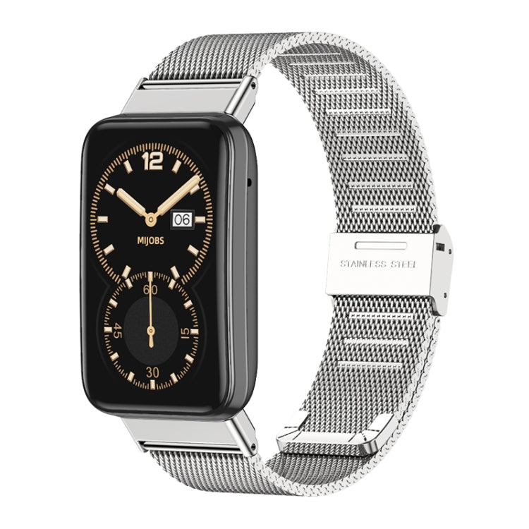 For Xiaomi Mi Band 7 Pro Mijobs Milan Buckle Stainless Steel Watch Band(Silver) - Watch Bands by MIJOBS | Online Shopping South Africa | PMC TechLife | Buy Now Pay Later Mobicred
