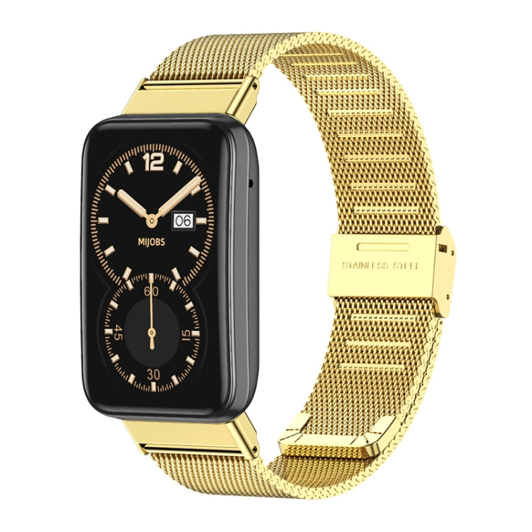 For Xiaomi Mi Band 7 Pro Mijobs Milan Buckle Stainless Steel Watch Band(Gold) - Watch Bands by MIJOBS | Online Shopping South Africa | PMC TechLife | Buy Now Pay Later Mobicred