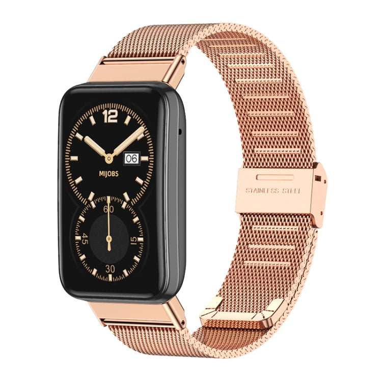 For Xiaomi Mi Band 7 Pro Mijobs Milan Buckle Stainless Steel Watch Band(Rose Gold) - free shipping - PMC TechLife - Order now!