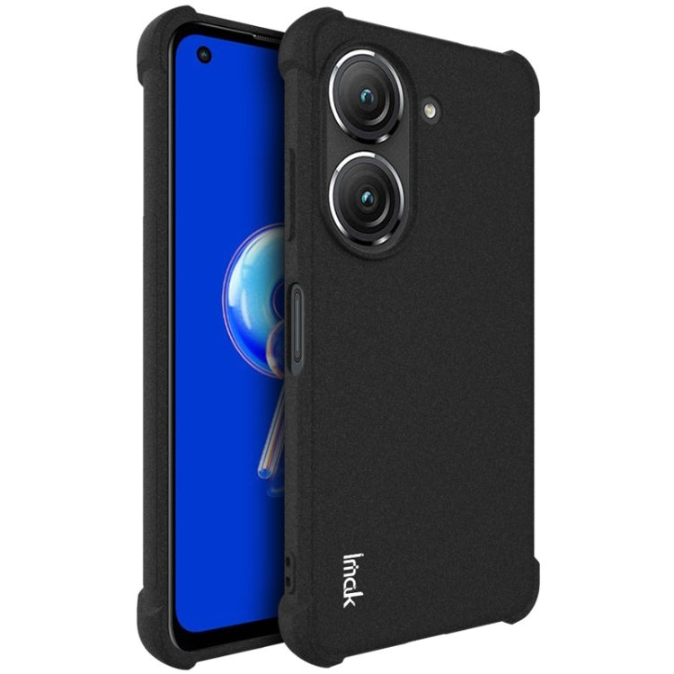 For Asus Zenfone 9 5G IMAK All-inclusive Shockproof Airbag TPU Case (Matte Black) - ASUS Cases by imak | Online Shopping South Africa | PMC TechLife | Buy Now Pay Later Mobicred