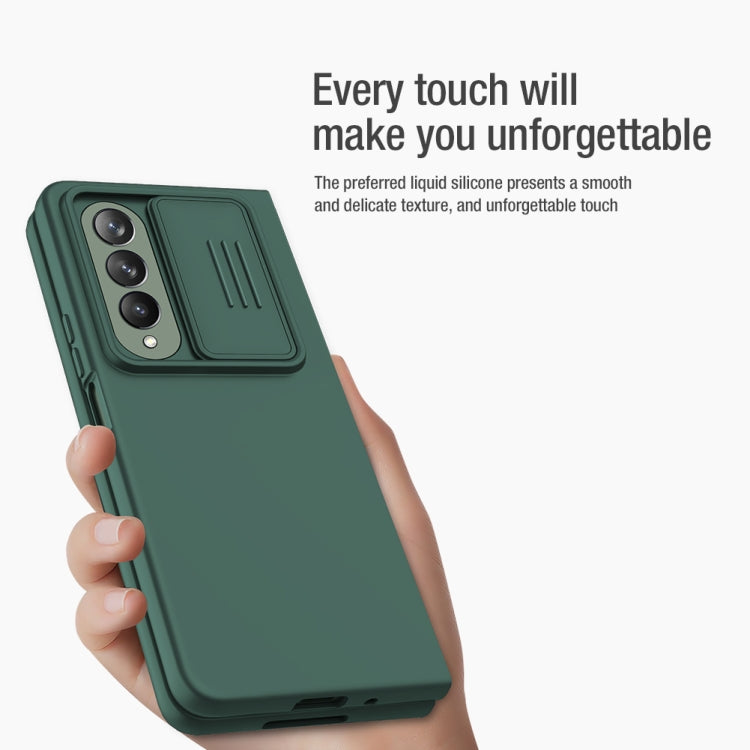 For Samsung Galaxy Z Fold4 5G NILLKIN CamShield Liquid Silicone + PC Full Coverage Case(Blue) - Galaxy Z Fold4 5G Cases by NILLKIN | Online Shopping South Africa | PMC TechLife | Buy Now Pay Later Mobicred