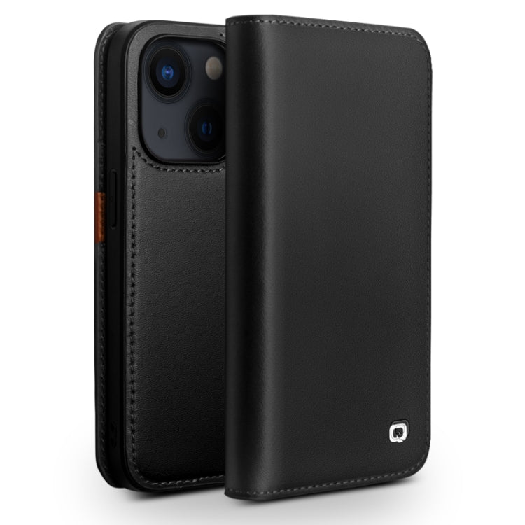For iPhone 14 QIALINO Business Horizontal Flip PU Phone Case (Black) - iPhone 14 Cases by QIALINO | Online Shopping South Africa | PMC TechLife | Buy Now Pay Later Mobicred