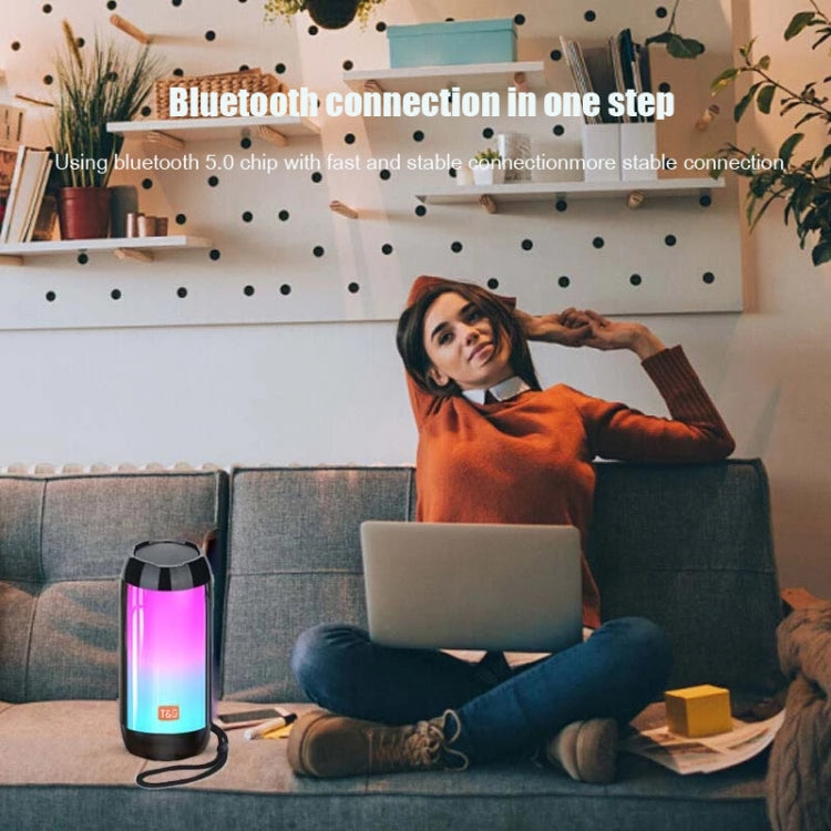 T&G TG643 Portable LED Light Waterproof Subwoofer Wireless Bluetooth Speaker(Light Blue) - Waterproof Speaker by T&G | Online Shopping South Africa | PMC TechLife | Buy Now Pay Later Mobicred