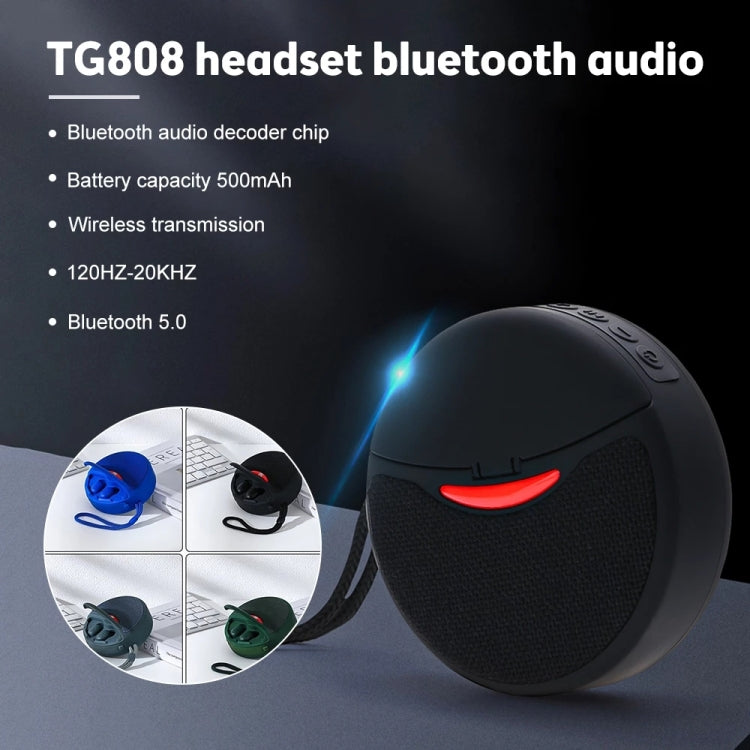 T&G TG808 2 in 1 Mini Wireless Bluetooth Speaker Wireless Headphones(Green) - Mini Speaker by T&G | Online Shopping South Africa | PMC TechLife | Buy Now Pay Later Mobicred
