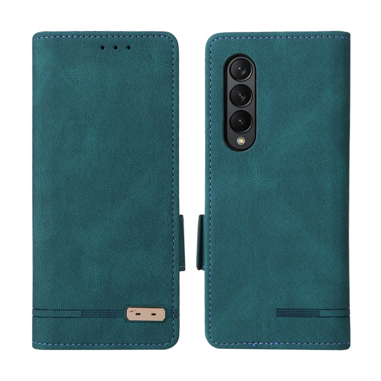 For Samsung Galaxy Z Fold4 Magnetic Clasp Flip Leather Phone Case(Green) - Galaxy Z Fold4 5G Cases by PMC TechLife | Online Shopping South Africa | PMC TechLife | Buy Now Pay Later Mobicred