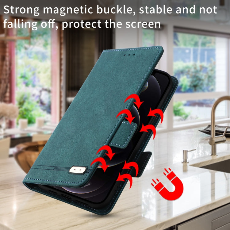 For Samsung Galaxy Z Fold4 Magnetic Clasp Flip Leather Phone Case(Green) - Galaxy Z Fold4 5G Cases by PMC TechLife | Online Shopping South Africa | PMC TechLife | Buy Now Pay Later Mobicred