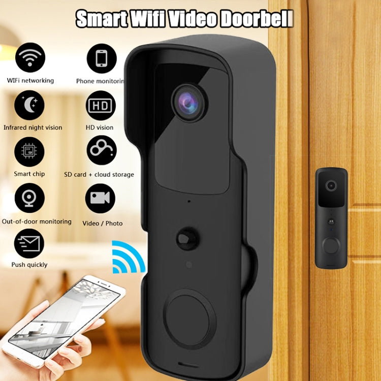 T30 Tuya Smart WIFI Video Doorbell Support Two-way Intercom & Night Vision(Black) - Video DoorBell by PMC TechLife | Online Shopping South Africa | PMC TechLife