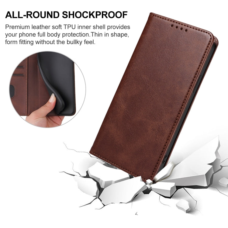 For Samsung Galaxy A23 4G Magnetic Closure Leather Phone Case(Brown) - free shipping - PMC TechLife - Order now!