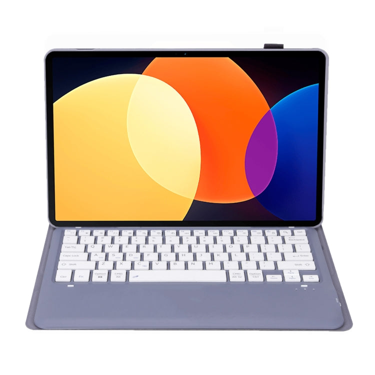 A0N4 Detachable Sheep Pattern TPU Bluetooth Keyboard Tablet Leather Case For Xiaomi Pad 5 Pro 12.4(Purple) - Mi Pad 5 Pro 12.4 Case by PMC TechLife | Online Shopping South Africa | PMC TechLife